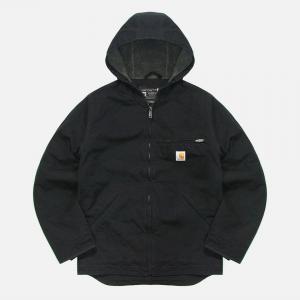 (104392) 워시드 덕 양털안감 자켓 BLACK